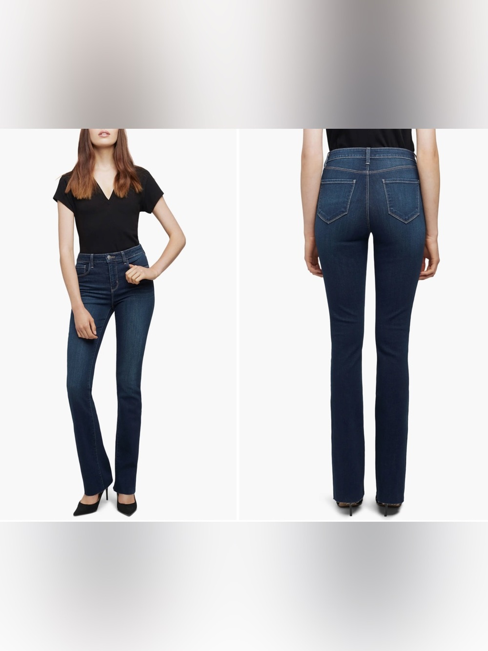NWOT L'AGENCE Ruth High-Rise Straight Jeans‎ - Venus Dark Wash - Size 25